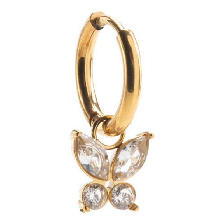 ORECCHINO HOOP FARFALLA CR ORO